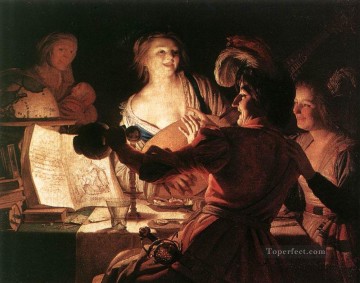  noche Obras - El hijo pródigo 1623 Gerard van Honthorst con velas nocturnas